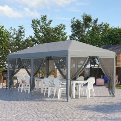 10' x 20' Pop Up Canopy with 6 Sidewall Mesh Nettings,