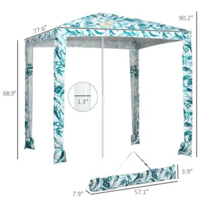 6.5' Weighted Cabana Beach Umbrella w/ bags, Carry Bag,