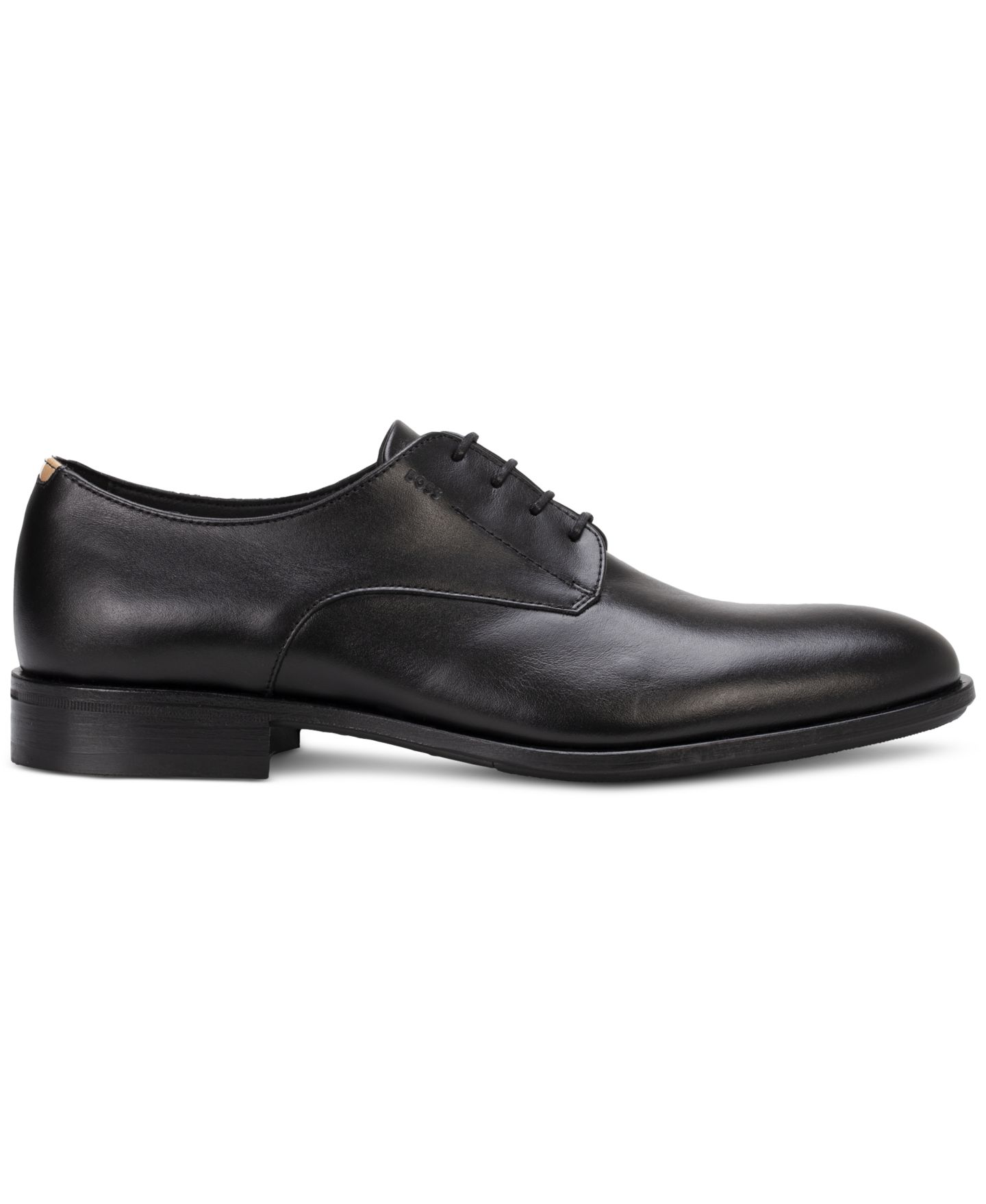 Мужские туфли Hugo Boss Colby Lace-Up Derby Dress Shoes, цвет: Чёрный — фото 1