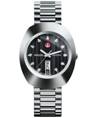 Rado Men s DiaStar Original Silver Stainless Steel Bracelet Watch Macy s