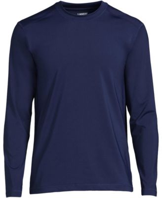 Lands' End Herren Rashguard Langarm - UPF 50, Schnell Trocknend, Aus Polyester/Spandex