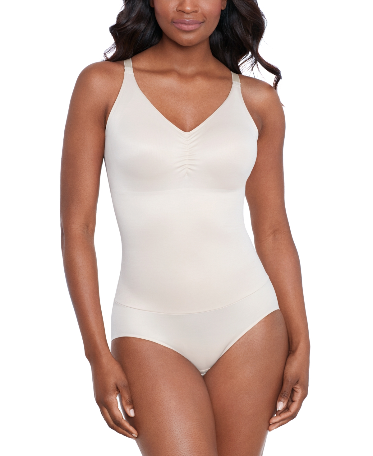 Shop Miraclesuit Women's Shapewear Firm Comfy Curves Wireless Bodybriefer 2510 In Warm Beige