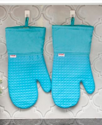 Flexible Waffle Silicone Oven Mitt, Set of 2