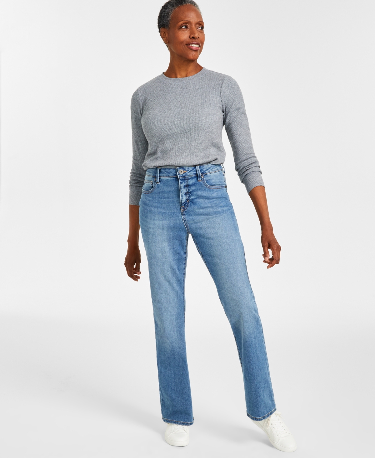 Style & Co Women's High Rise Bootcut Jeans, Created For Macy's In Avante Wash