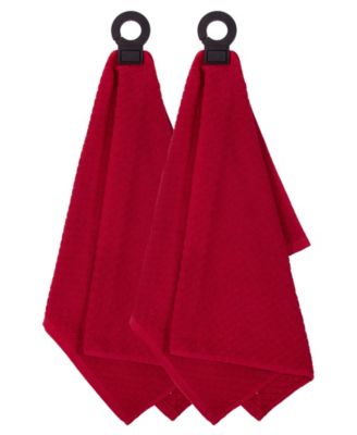 Hook and Hang Woven Kitchen Towel, Set of 2