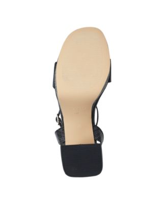 Women's Sadel Block Heel Ankle Strap Dress Sandals