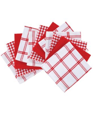 Coordinating Flat Waffle Weave Dish Cloth, Set of 12