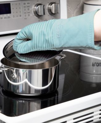 Ribbed Silicone Cotton Twill Oven Mitt, Set of 2