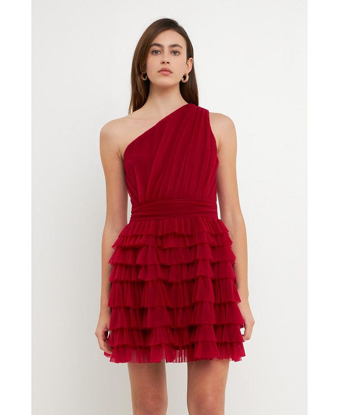endless rose Women's Tiered Tulle Mini Dress - Macy's
