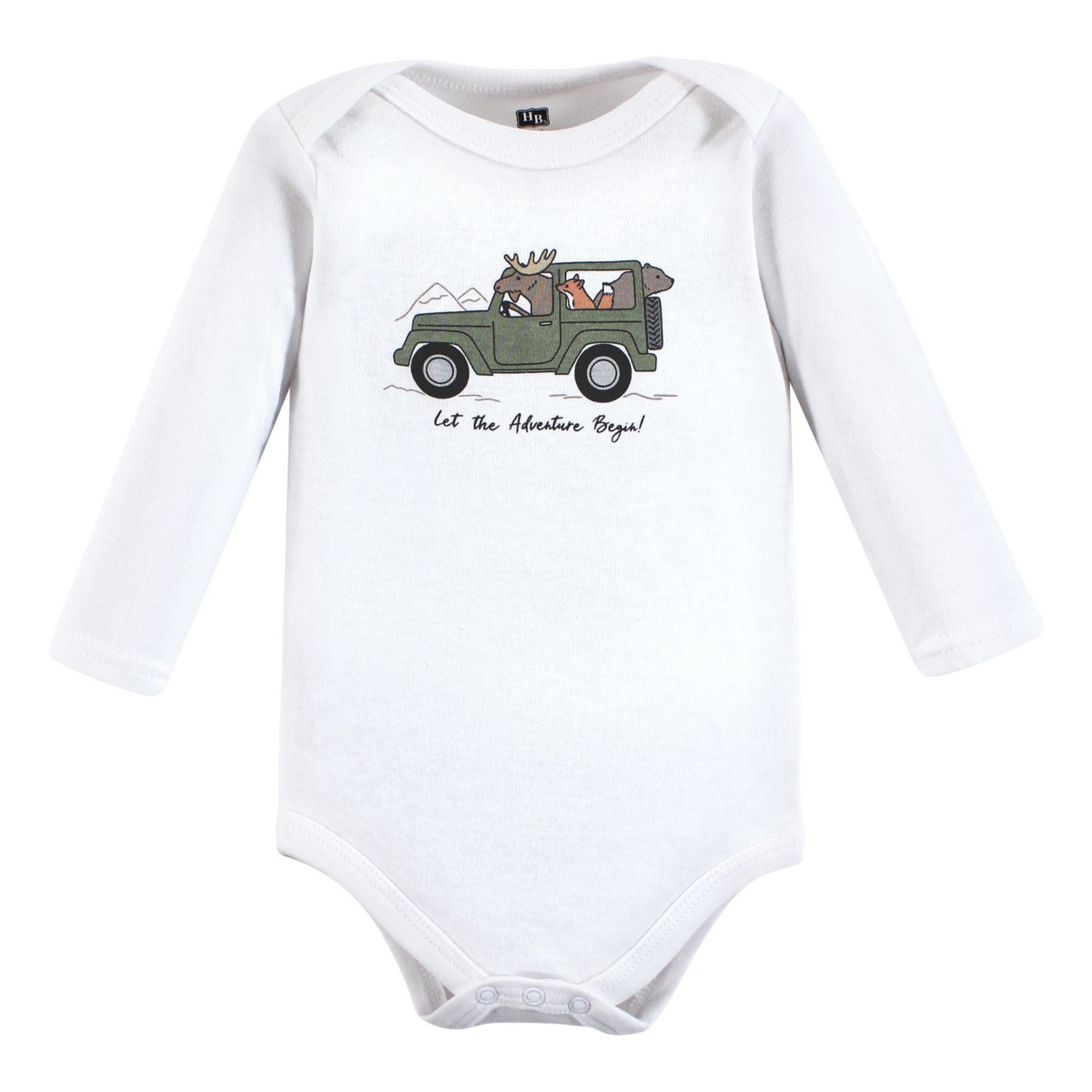 Hudson Baby Boys Cotton Long-Sleeve Bodysuit 3Pk