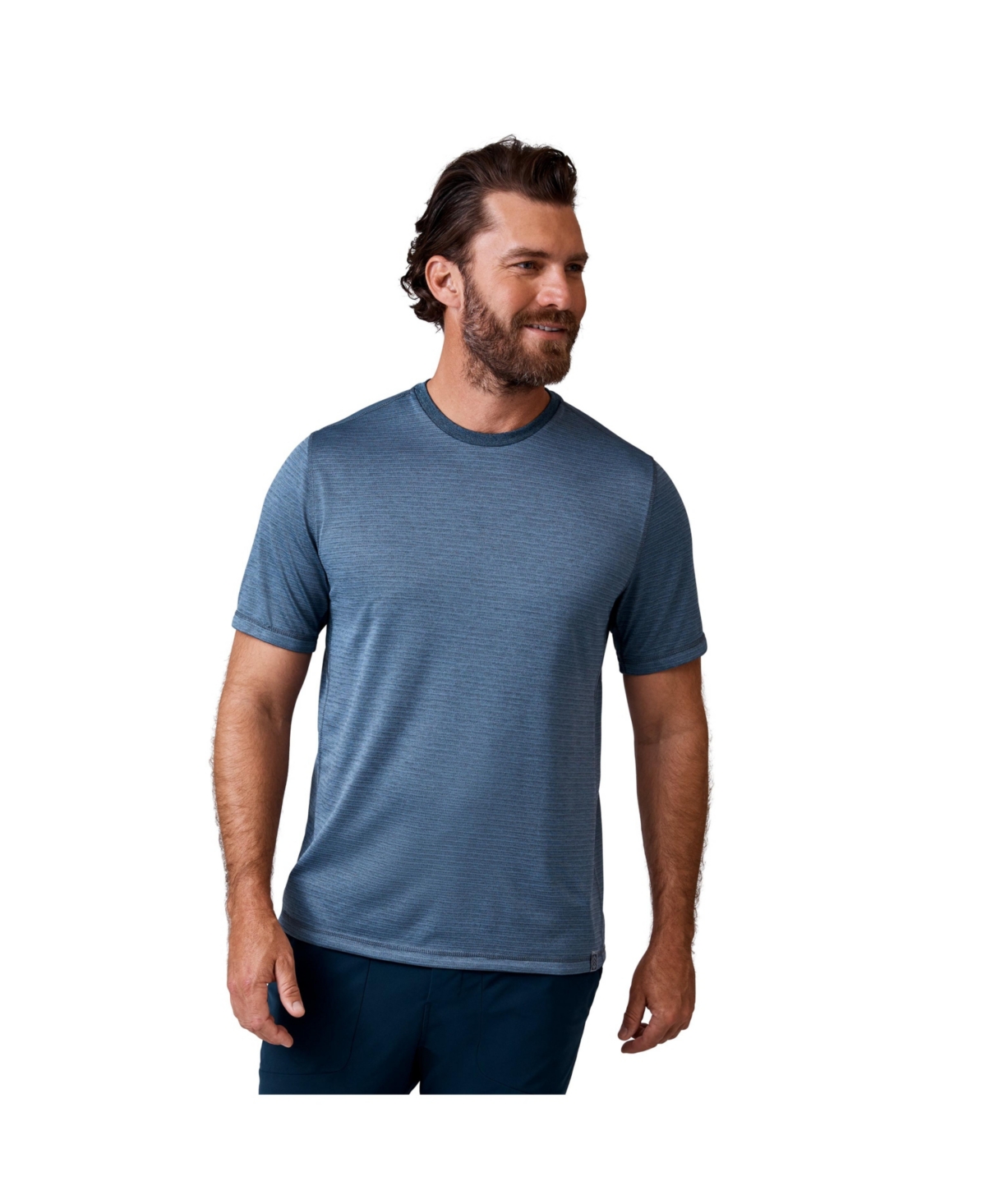 Men's Tech Jacquard Short Sleeve Crew Neck T-Shirt - Compass blue