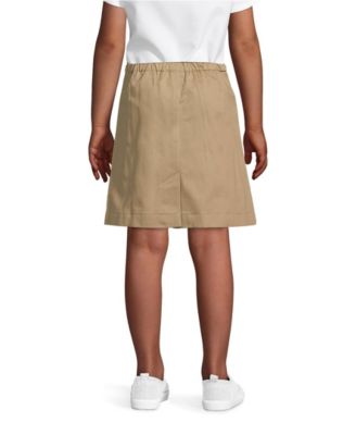 Big Girls Plus School Uniform Blend Chino Skort Above Knee