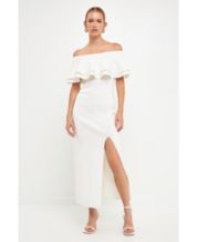 White off the shoulder dress online