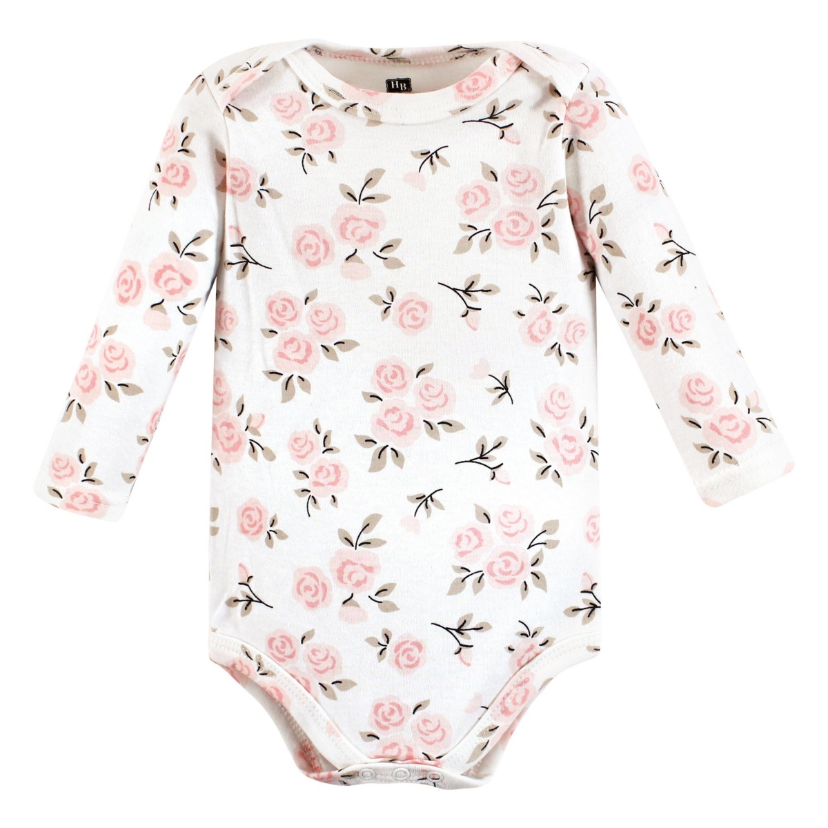 Hudson Baby Baby Girls Cotton Long-Sleeve Bodysuits, Cinnamon Pink Prints 3-Pack - Cinnamon pink prints 3-pack