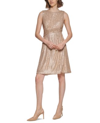 Calvin Klein Women's Sequined Cowl-Back Dress - Macy's