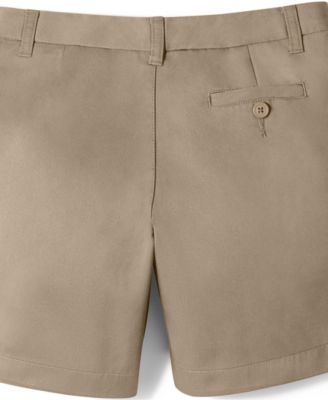 Girls School Uniform Plain Front Blend Chino Shorts