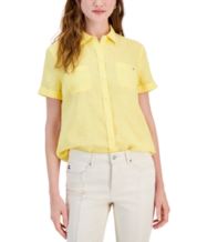 Yellow tommy hilfiger shirt womens cheap