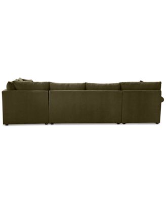 CLOSEOUT! Wrenley 138" 4-Pc. Fabric Modular Chaise Sleeper Sectional Sofa, Created for Macy's