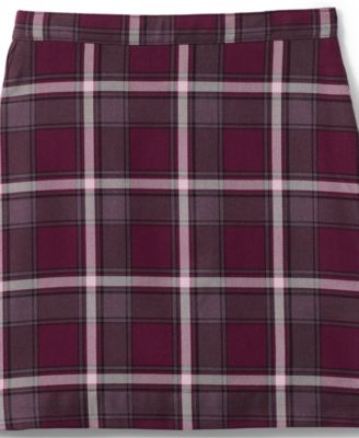 Big Girls School Uniform Slim Plaid A-line Skirt Below the Knee