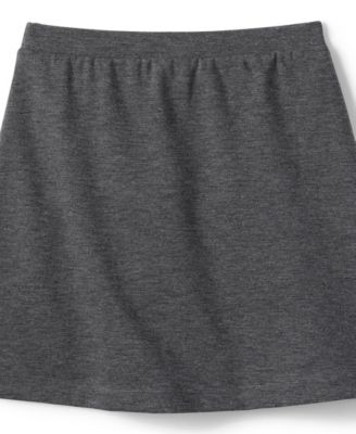 Little Girls School Uniform Ponte Button Front Skort Above the Knee