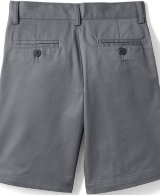 Men's School Uniform Boys Plain Front Blend Chino Shorts