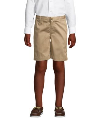 Men's School Uniform Boys Plain Front Blend Chino Shorts