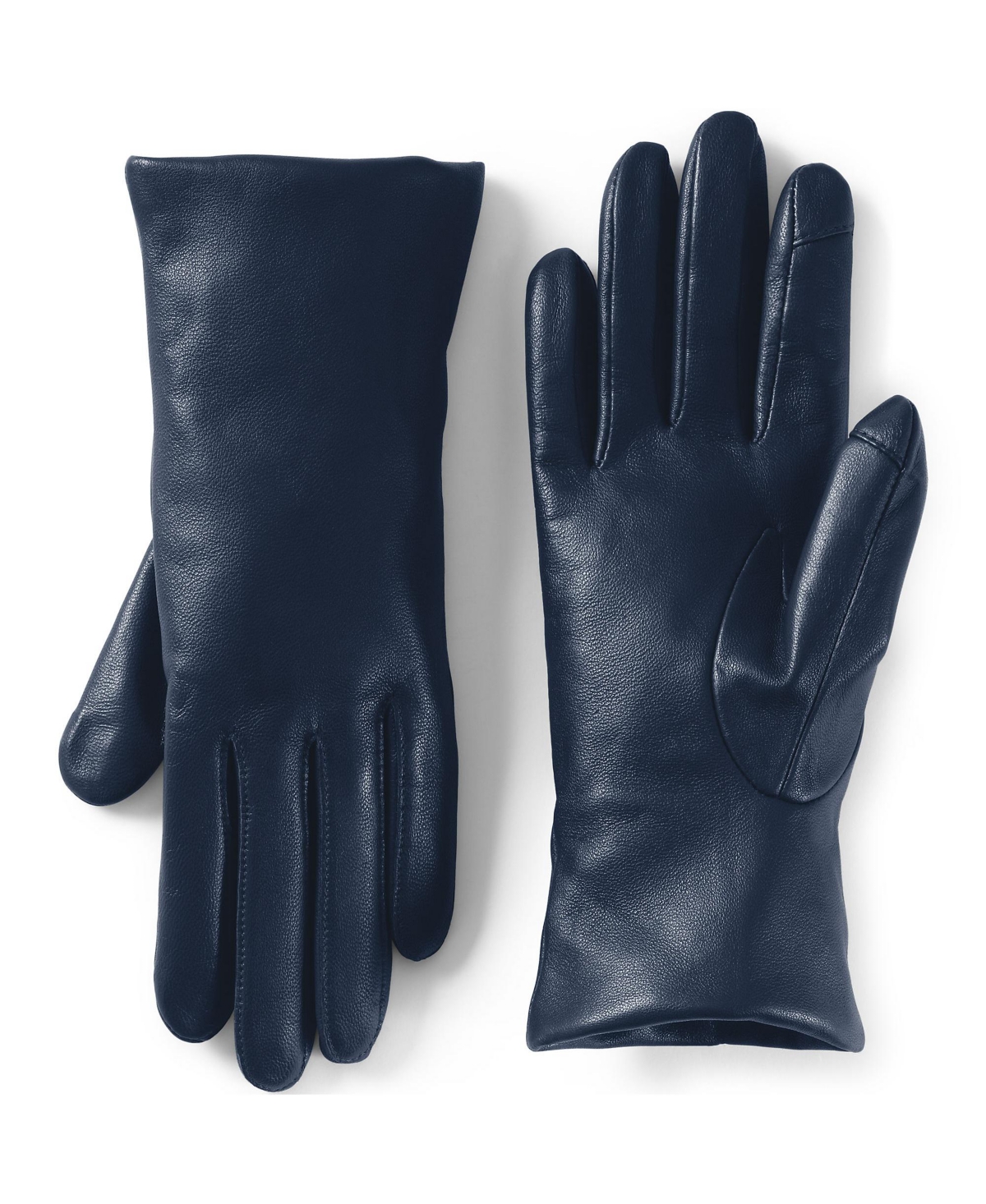 Women's Ez Touch Screen Cashmere Lined Leather Gloves - Radiant navy