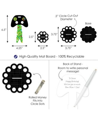 Game Zone DIY Pixel Video Game Party or Birthday Party Money Holder Cash Cake