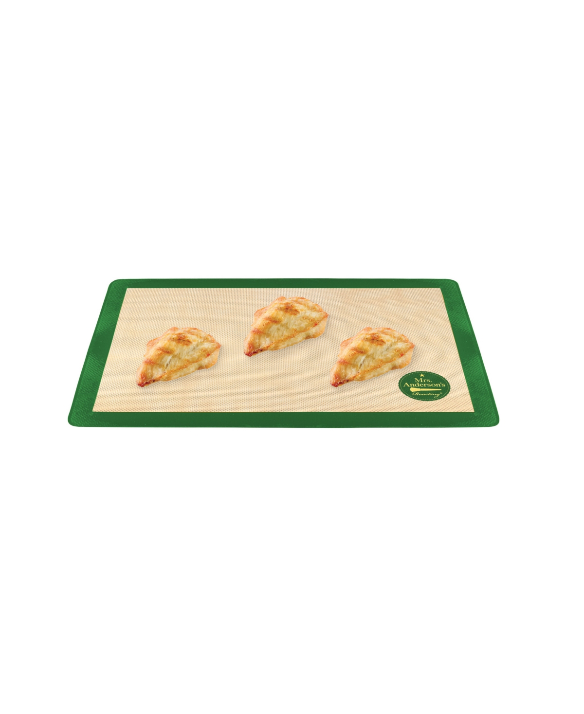 Mrs. Anderson's Baking Set of 2 Non-Stick Silicone Sweet and Savory Baking Mats, - Green