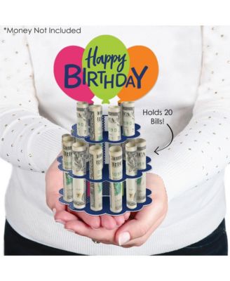 Cheerful Happy Birthday DIY Colorful Birthday Party Money Holder Gift Cash Cake