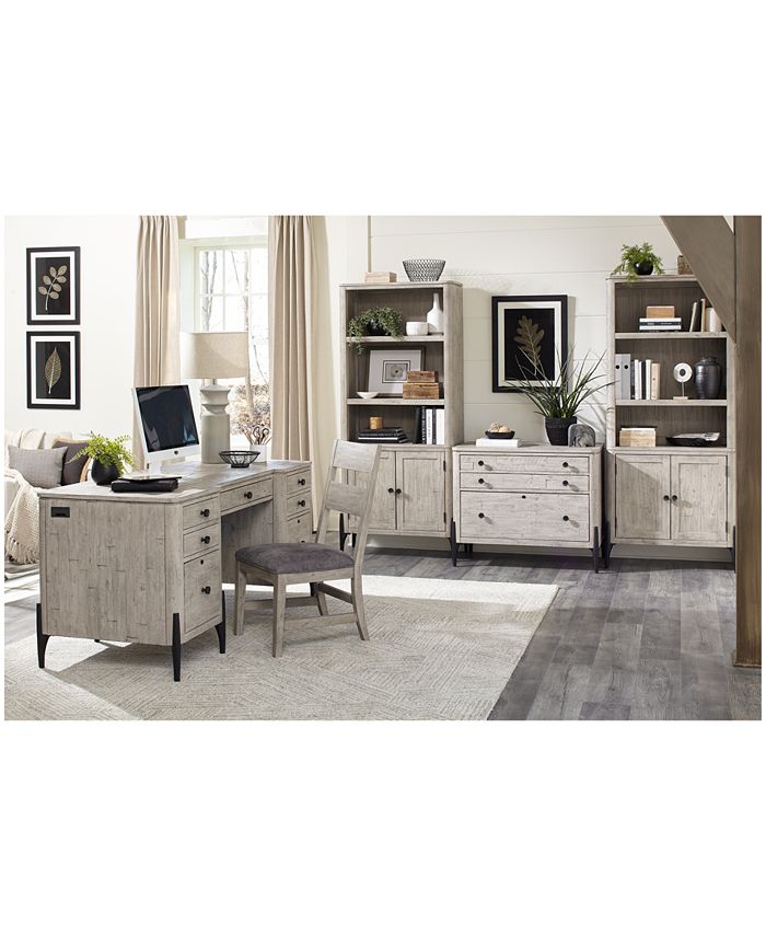Zane 4PC Set Executive Set (Executive Desk 2 Door Bookcases Workstation Combo File)