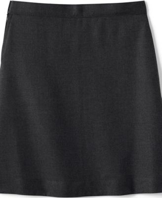 Big Girls School Uniform Solid A-line Skirt Below the Knee