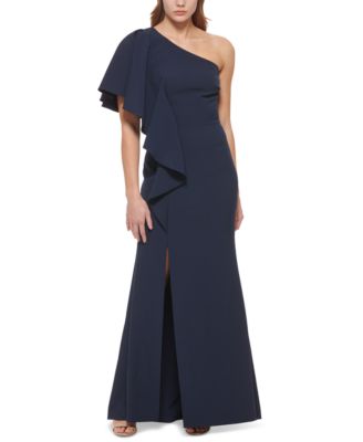 Vince Camuto Women's Ruffled One-Shoulder Gown - Macy's