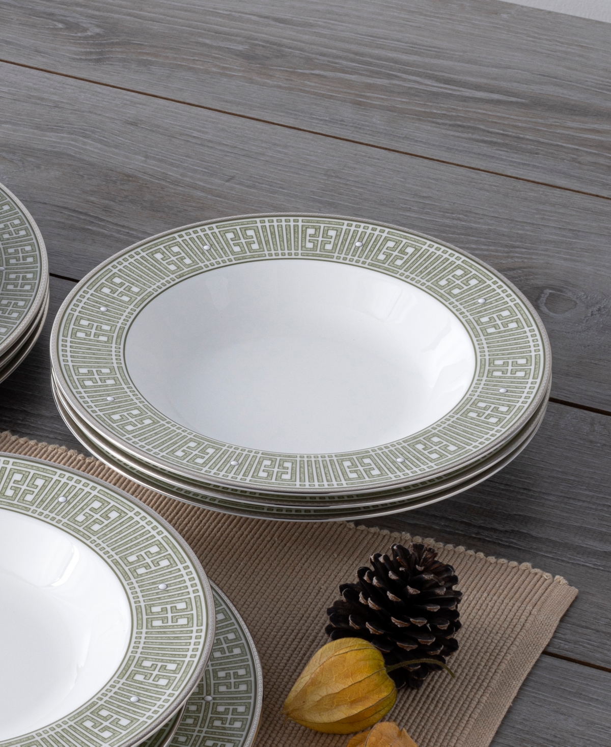 Noritake Infinity Green Platinum Piece Set, Service For 4 In Green Platinum