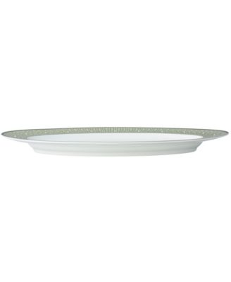 Infinity Green Platinum Oval Platter, 16"
