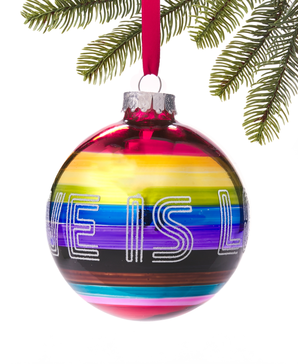 Holiday Lane Love Is Love Rainbow Ball Ornament, Exclusively At Macy's In No Color