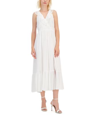 Taylor Women's Solid Chiffon Sleeveless Dress - Macy's