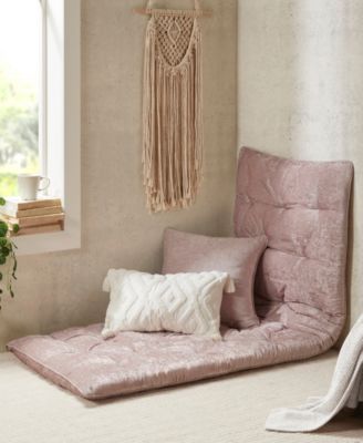 Edelia Poly Chenille Lounge Floor Pillow, 27 "x 74"