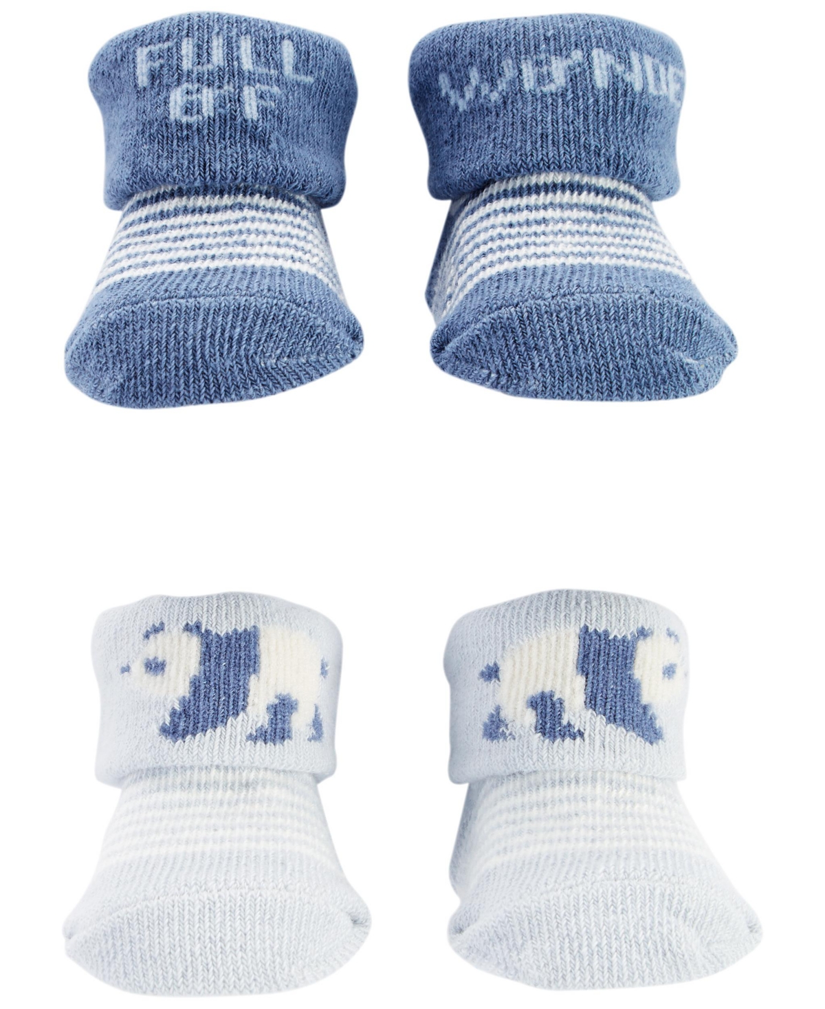 Carter's Baby Boys Booties, Pack Of 2 In Blue