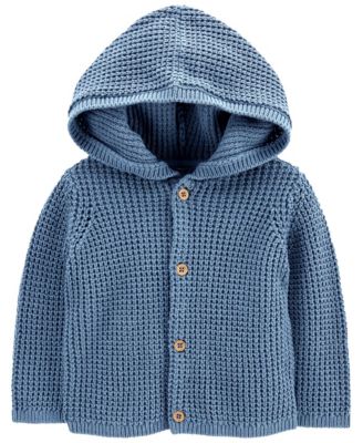 Baby Boys Hooded Cotton Cardigan