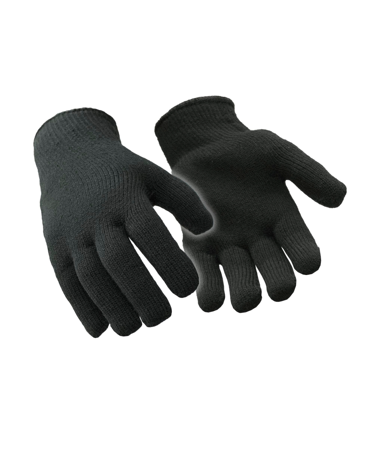 Men's Heavyweight Acrylic Loop Terry Knit Glove Liners Black (Pack of 12 Pairs) - Black