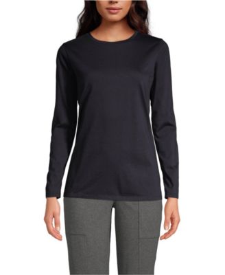 Women's Tall Relaxed Supima Cotton Long Sleeve Crew Neck T-Shirt