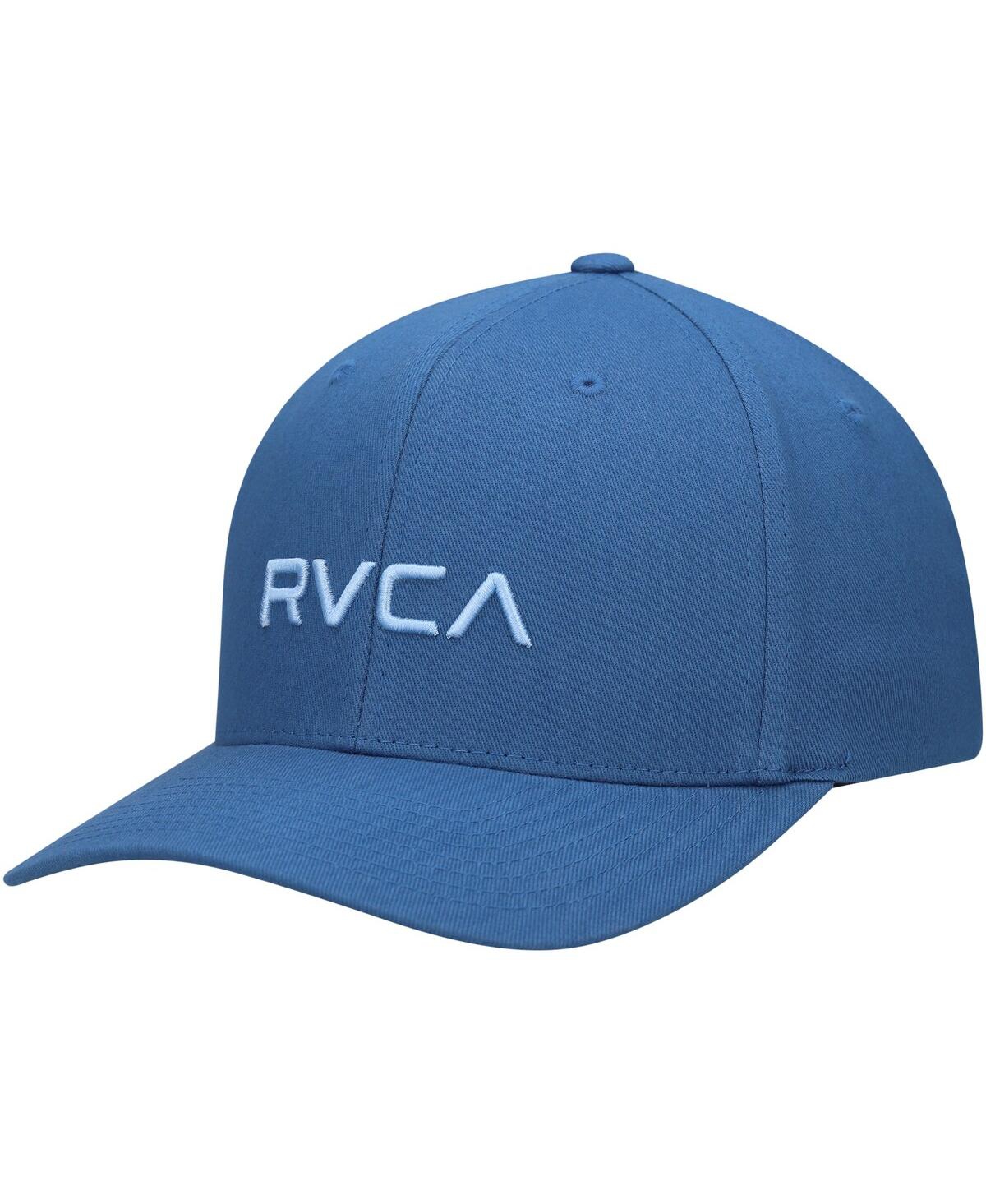 Shop Rvca Men's  Blue Logo Flex Hat