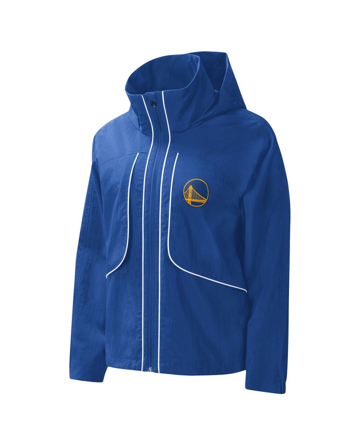 Shop G-iii 4her By Carl Banks Women's  Royal Golden State Warriors Last Shot Full-zip Hoodie Jacket