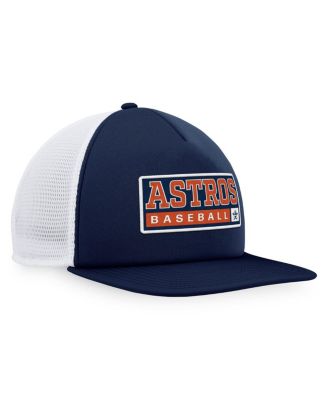 Men's Navy, White Houston Astros Foam Trucker Snapback Hat