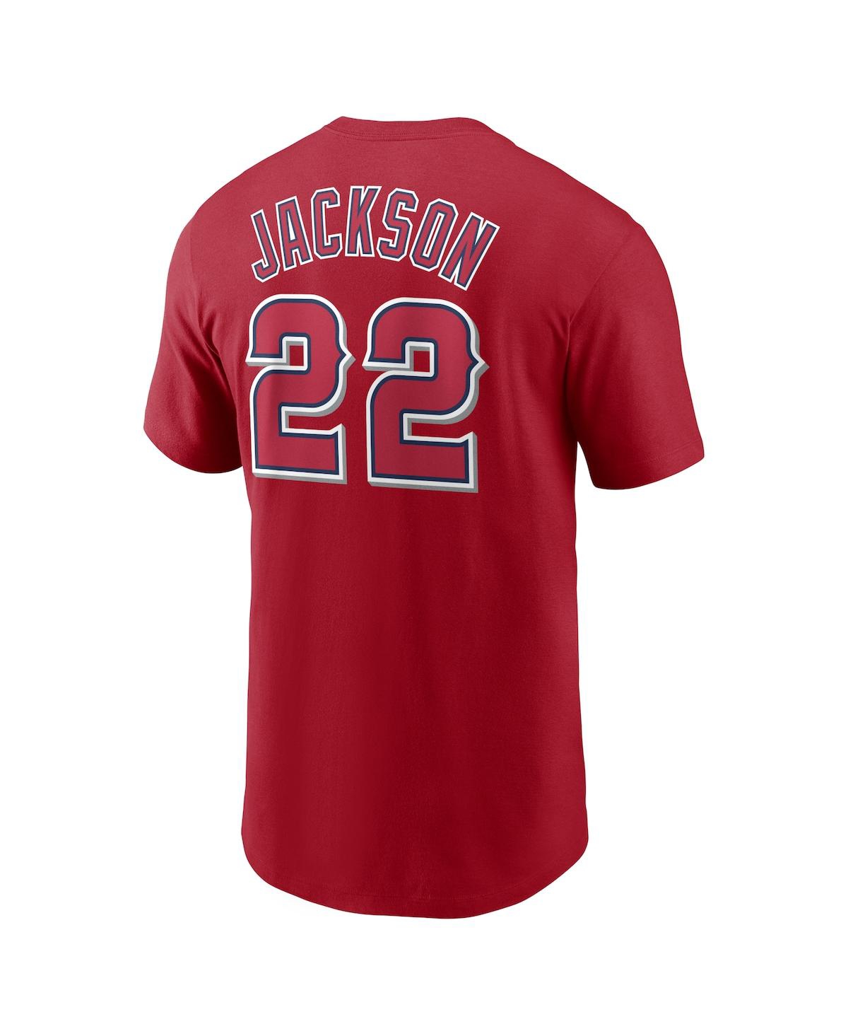 Shop Nike Men's  Bo Jackson Red California Angels Cooperstown Collection Name And Number T-shirt