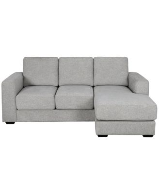 Elizabeth 85" Stain-Resistant Fabric Reversible Sofa Chaise Sectional