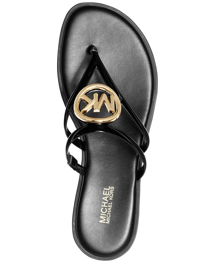 Michael Kors Women's Hampton Slip-On Embellished Flat Sandals - Macy's