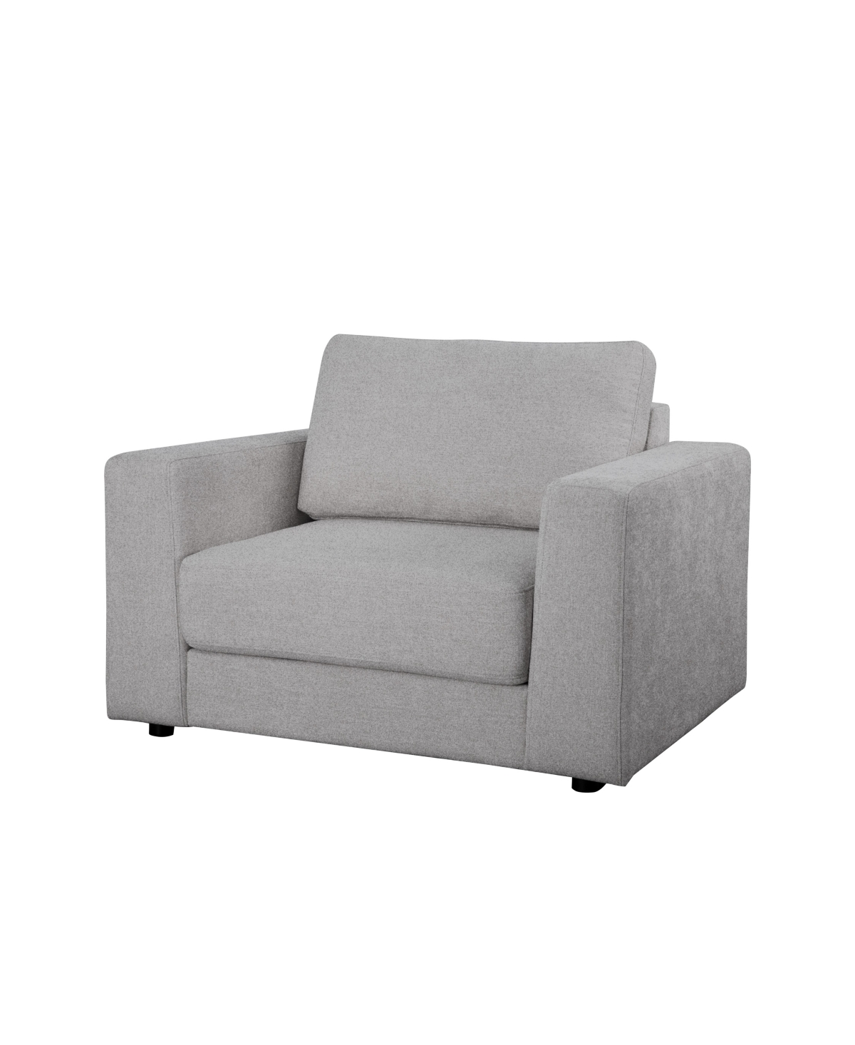 Abbyson Living Elizabeth 2 Piece Stain-resistant Fabric Oversized Armchair And Ottoman Set In Light Gray