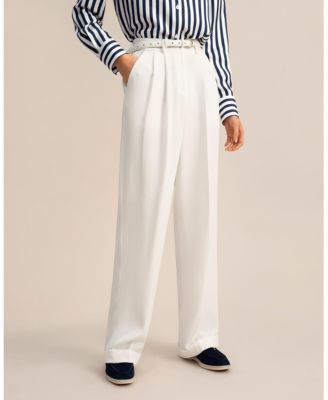 LILYSILK    Women's Timeless Pleated Wide-Leg Dense Silk Trousers for Women